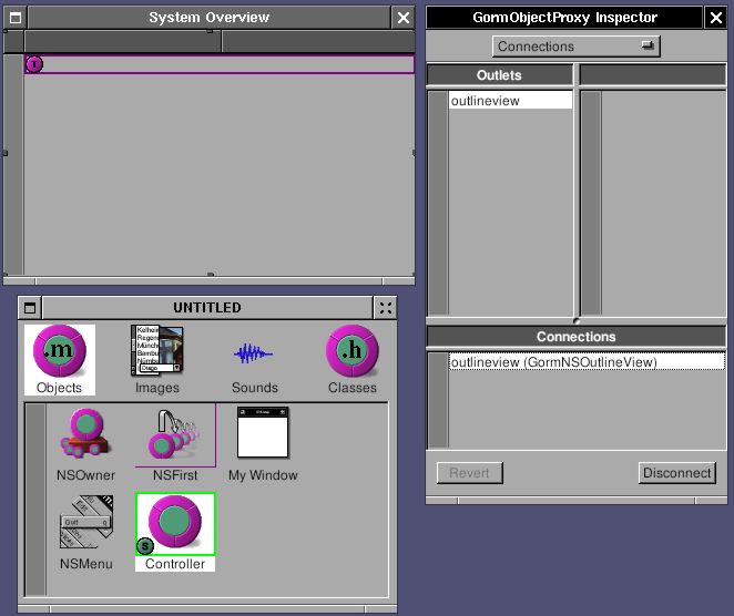 連接 outlet 至 NSOutlineView