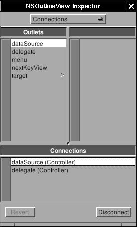 連結 NSOutlineView 的 dataSource 及 delegate