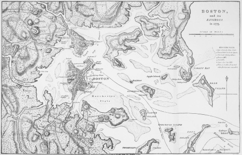 BOSTON, and its ENVIRONS in 1775.