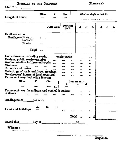 Illustration: Estimate form